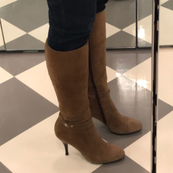 🛍Italy Alberto Guardiani 36.5 Camel Suede Boots - Picture 2 of 8